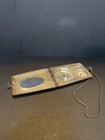 Vintage  Silver Tone Compact Wristlet  - 104
