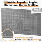 18 x12  Self Healing Cutting Mat     A3 Non-slip Rotary Board For Sewing   Diy 