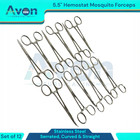 5 5in Hemostat Locking Mosquito Forceps Clamps   Cur str  Serrated   12pc Lot