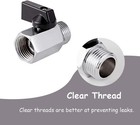 2 Pack Brass Mini Ball Valve 1 2  Npt Female X Male Thread Shut-off Valve