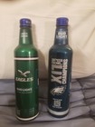2 Bud Light Philadelphia Eagles Limited Edition Green Aluminum Bottle Super Bowl