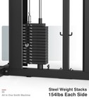 Smith Machine With Weight Stacks Multi Function Home Gym System Power Cage Rack