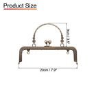 Metal Purse Frame 7 9  Retro Rectangle Kiss Lock Clasp Frame Embossed bronze