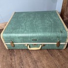 Vintage Samsonite Marbled Green Hardshell Suitcase 5151 1950s