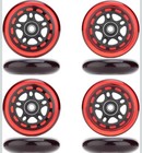 Heyzomm Inline Skate Wheels 72mm W abec-9 Bearings 8pk Red
