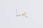 14k J Letter Monogram Initial Letter Baby Stud Earrings Yellow Gold  80