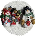 Charming Vintage Snowman Family Figurines   Single Snowman Christmas Decor Set