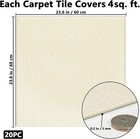 Carpet Tiles Peel And Stick  Self Adhesive Carpet Floor Tile 24  X 24   Off Whit