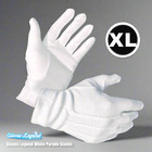 Size Xl - 10 Pairs - Gloves Legend 100  Cotton White Parade Formal Attire Gloves