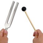 528hz Aluminum Medical Tuning Fork Chakra Hammer Ball Diagnostic gift Mallet Us