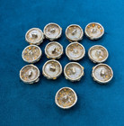 Vintage Rhinestone Button Set Of 17 Matching Silver Tone  75 