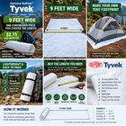 Genuine Dupont Tyvek  Homewrap 9ft Wide Sheet  per Foot  Camping Footprint