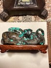Carved Pair Turquoise Leopards Panthers Pumas Cats