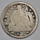1853 Seated Liberty Dime   Love Token   m     205057