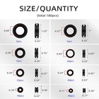 180 Pcs Assorted Rubber Grommet Kit Assortment Sizes 7 8     
