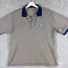 Augusta National Golf Shop Shirt Mens Large Blue Masters Pga Golf Polo Knit