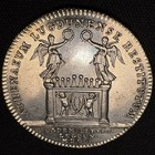 1749 France Silver Jeton Coin Lyon Academy Roman Altar   River Gods 1700s