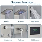 Rain Shower Panel Tower System Stainless Steel 6-function Faucet Led Shower Head