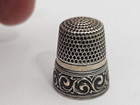 Antique Sterling Silver Thimble Size 10 With Star Logo