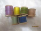 Lot 6 Vintage Star Brand Sewing Thread Spools Mercerized Cotton   Polyester