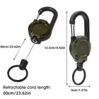 2pcs Heavy Duty Keychain Retractable Carabiner Car Key Chain With Badge Holder