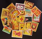 Collection Of Vintage Matchbox Labels From India Unusual Graphics 50 Different