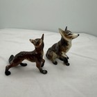 2 Vintage 1960 s Miniature Red Fox Figurines By Giftcraft