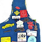 Vintage 70 s Vest   Square Dancing Pins Pinbacks Buttons Ding-a-ling Boot