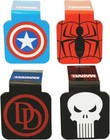 Marvels Heroes Logos Art Images Set Of 4 Different Magnetic Bookmarks New Sealed