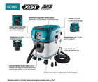 Makita Cordless Vacuum Gcv07pmu 80v Max  40v Max X2  Xgt 10 Gal Wet dry Hepa Aws