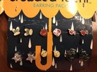 Crowded Teeth Earrings Fashion Jewelry Enamel Character Stud Earrings Set 6 Pack