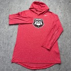 Georgia Bulldogs Nike Performance Hoodie T-shirt Men M Red Dri-fit Hooded