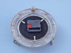 New 8  Reproducation Brushed Nickel Deluxe Class Decorative Ship Porthole Clock