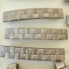 Vtg Keeler Brass Co 49788 Basketweave Matte Silver Drawer Pulls Usa Set 31 Read