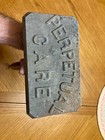 Vintage Perpetual Care Cast Iron Grave Marker Cemetery Placard  used 