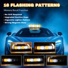 Amber Led Emergency High Visibility Safety Warning Light Bar With Magnetic Base