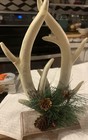 Vintage Deer Antler Appearance Figurine  Christmas Decor Or Seasonal Display