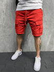 Men s Casual Chino Cargo Shorts Joggers Pants Trousers Pocket Sport Summer Gym