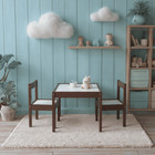  Child 3-piece Table And Chairs Set  In Espresso Age Group 1 To 5   
