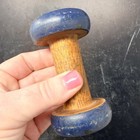 Vintage Small Wood Wooden Spool Rustic Textile Bobbin Decor Handmade 3 5 