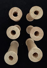 Lot Of 6 Vintage 3 25  Plain Wooden Industrial Textile Bobbins Spools