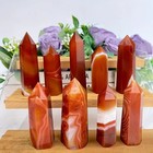Natural Carnelian Crystal Tower Point Obelisk Reiki Healing Energy Home Decor