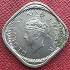 India  British 1939 Copper-nickel 2 Annas  George Vi  Calcutta  Wwii Era  Km 540