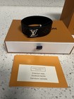 Louis Vuitton Lv Slim Bracelet Adjustable Size 21 Black  new  With Box