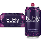 Bubly Blackberry Sparkling Water  0 Sugar   Calories  8 Pack     