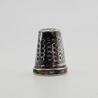 Vtg Sterling Silver - Mexico Taxco Abalone Inlay Waffle Sewing Thimble - 1 3g