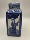 Vintage Blue   White Chinese Porcelain Tea Jar 