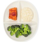 Healthy Portion Control Plate For Adults - White Porcelain Diet Plate  1 Count