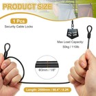 1 8  Dia 8 2ft Security Cable Lock Vinyl Coated Steel With Loops Black