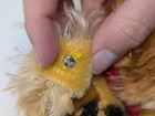 Vintage Steiff Mohair Peky Pekingese Dog Original With Ear Button Yellow Tag